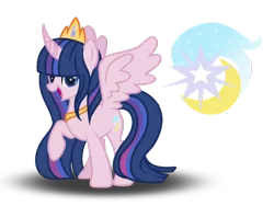 Size: 1024x768 | Tagged: safe, artist:ponycat-artist, derpibooru import, oc, oc:scarlet star sparkle, unofficial characters only, alicorn, pony, base used, curved horn, female, mare, offspring, parent:flash sentry, parent:twilight sparkle, parents:flashlight, raised hoof, simple background, solo, transparent background