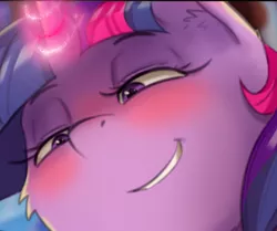 Size: 410x343 | Tagged: alicorn, artist:alcor, bedroom eyes, blushing, comic, cropped, cropped porn, derpibooru import, explicit source, female, rape face to end all rape faces, smiling, smirk, suggestive, twilight sparkle, twilight sparkle (alicorn)