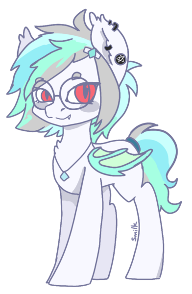 Size: 725x1111 | Tagged: safe, artist:skittlemilk, derpibooru import, oc, oc:snowdrift, bat pony, pony, female, mare, simple background, solo, transparent background