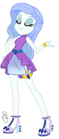 Size: 236x550 | Tagged: safe, artist:ilaria122, artist:selenaede, derpibooru import, part of a set, oc, oc:sapphire blue, unofficial characters only, equestria girls, belt, braces, clothes, cute, equestria girls-ified, eyes closed, female, high heels, jewelry, next generation, not rarity, offspring, parent:fancypants, parent:rarity, parents:raripants, shoes, side slit, simple background, skirt, smiling, solo, transparent background