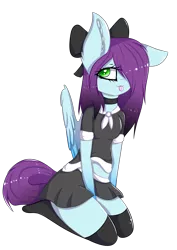 Size: 2383x3367 | Tagged: safe, artist:mimihappy99, derpibooru import, oc, oc:mimi happy, unofficial characters only, anthro, pegasus, anthro oc, clothes, female, mare, school uniform, simple background, solo, tongue out, transparent background