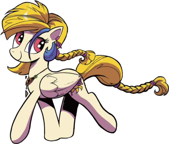 Size: 1300x1104 | Tagged: safe, artist:andypriceart, derpibooru import, idw, golden feather, princess celestia, pegasus, pony, spoiler:comic, spoiler:comic65, background removed, braid, braided tail, cute, cutelestia, disguise, female, mare, simple background, smiling, solo, transparent background, walking