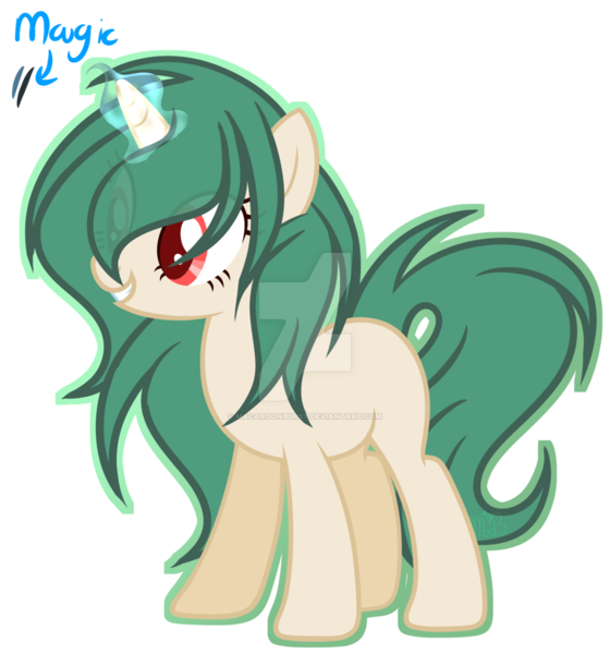 Size: 1024x1097 | Tagged: safe, artist:macaroonburst, derpibooru import, oc, pony, unicorn, base used, female, magic, mare, simple background, solo, transparent background, watermark