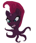 Size: 884x1080 | Tagged: broken horn, derpibooru import, eye scar, my little pony: the movie, not salmon, octopus, safe, scar, simple background, solo, species swap, tempest shadow, transparent background, wat