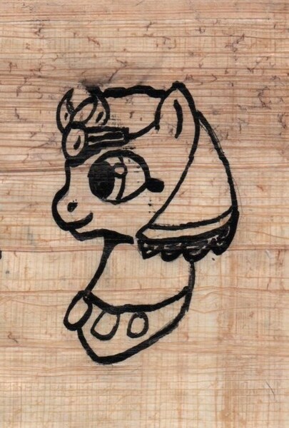 Size: 512x759 | Tagged: safe, artist:kuroneko, derpibooru import, somnambula, pegasus, pony, bust, female, glowpaz, ink drawing, mare, monochrome, papyrus, portrait, solo, traditional art