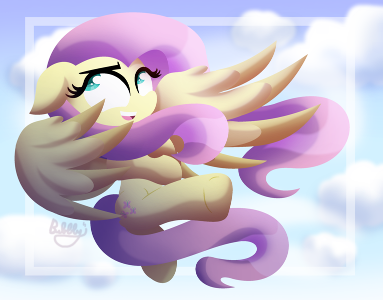 Size: 3076x2411 | Tagged: safe, artist:bubbly-storm, derpibooru import, fluttershy, pegasus, pony, female, mare, solo, spread wings, wings