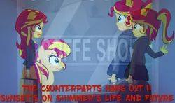 Size: 1024x604 | Tagged: safe, artist:bluse, artist:huntercwalls, derpibooru import, edit, sunset shimmer, fanfic, equestria girls, fanfic art, fanfic cover, human sunset, self ponidox, show accurate