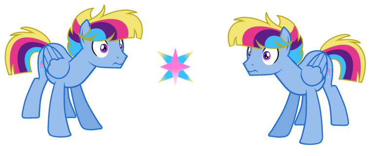 Size: 2912x1168 | Tagged: safe, artist:thesmall-artist, derpibooru import, oc, oc:dashing star, pegasus, pony, magical lesbian spawn, male, offspring, parent:rainbow dash, parent:twilight sparkle, parents:twidash, simple background, solo, stallion, transparent background