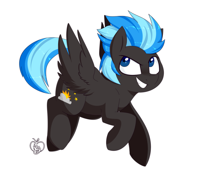 Size: 2000x1800 | Tagged: safe, artist:notenoughapples, derpibooru import, oc, oc:nimbus, unofficial characters only, pegasus, pony, commission, simple background, smiling, solo, transparent background