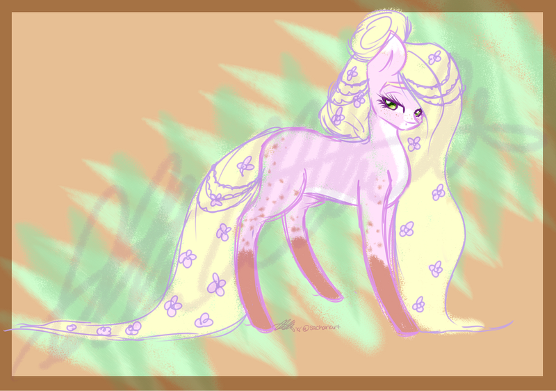 Size: 1024x719 | Tagged: safe, artist:sachanart, derpibooru import, oc, earth pony, pony, female, mare, solo, spring