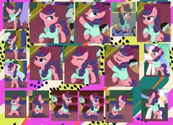 Size: 1912x1386 | Tagged: beret, bipedal, clothes, cold, collage, crying, derpibooru import, facehoof, hat, horse play, kneeling, pointing, princess celestia, raspberry beret, safe, screencap, sitting, sweater, turtleneck