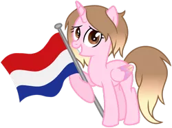 Size: 1024x761 | Tagged: safe, artist:cindydreamlight, derpibooru import, oc, oc:cindy, alicorn, pony, female, flag, mare, netherlands, simple background, solo, transparent background