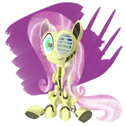 Size: 5000x5000 | Tagged: safe, artist:hoofwaffe, derpibooru import, fluttershy, pony, robot, robot pony, absurd resolution, eye of providence, flutterbot, illuminati, illuminati confirmed, simple background, solo, transparent background