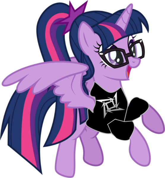 Size: 723x780 | Tagged: safe, artist:cloudyglow, artist:ziomal1987, derpibooru import, sci-twi, twilight sparkle, twilight sparkle (alicorn), alicorn, pony, 1000 hours in ms paint, clothes, metallica, ms paint, scitwilicorn, shirt, simple background, t-shirt, transparent background