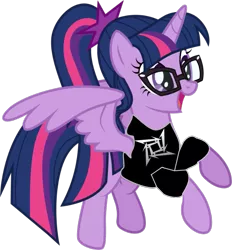 Size: 723x780 | Tagged: safe, artist:cloudyglow, artist:ziomal1987, derpibooru import, sci-twi, twilight sparkle, twilight sparkle (alicorn), alicorn, pony, 1000 hours in ms paint, clothes, metallica, ms paint, scitwilicorn, shirt, simple background, t-shirt, transparent background