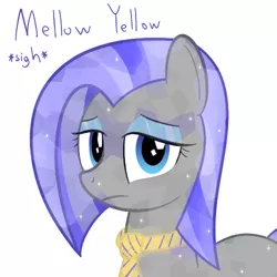 Size: 500x500 | Tagged: artist:mightyshockwave, crystal pony, derpibooru import, eyeshadow, female, makeup, mare, necktie, oc, oc:mellow yellow, safe