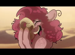 Size: 2560x1880 | Tagged: safe, artist:moonhowlerel, derpibooru import, pinkie pie, pony, my little pony: the movie, dead, desert, desert sun madness, insanity, scene interpretation, skull