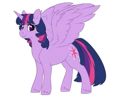 Size: 4000x3200 | Tagged: safe, artist:honiibree, derpibooru import, twilight sparkle, twilight sparkle (alicorn), alicorn, pony, female, looking at you, mare, simple background, smiling, solo, spread wings, transparent background, wings