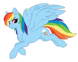 Size: 4000x3200 | Tagged: safe, artist:honiibree, derpibooru import, rainbow dash, pegasus, pony, female, flying, looking at you, mare, simple background, smiling, solo, spread wings, transparent background, wings
