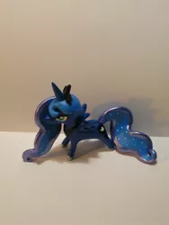 Size: 1024x1365 | Tagged: safe, artist:earthenpony, derpibooru import, princess luna, pony, chibi, craft, irl, photo, sculpture, solo, traditional art