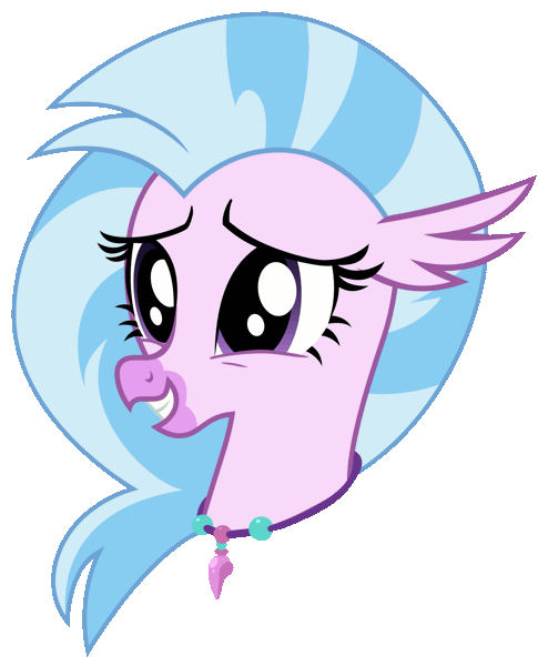 Size: 1501x1858 | Tagged: alternate version, animated, artist:sonofaskywalker, classical hippogriff, cute, derpibooru import, diastreamies, eye shimmer, female, hippogriff, jewelry, necklace, safe, school daze, silverstream, simple background, smiling, solo, transparent background, vector