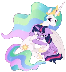 Size: 3200x3500 | Tagged: safe, alternate version, artist:cheezedoodle96, derpibooru import, princess celestia, twilight sparkle, twilight sparkle (alicorn), alicorn, pony, horse play, .svg available, affection, apology, comforting, comforting twilight, crying, duo, female, floppy ears, forgiveness, hug, mare, momlestia, momlestia fuel, motherly, reconciliation, remorse, sad, scene interpretation, simple background, sitting, svg, transparent background, vector, winghug