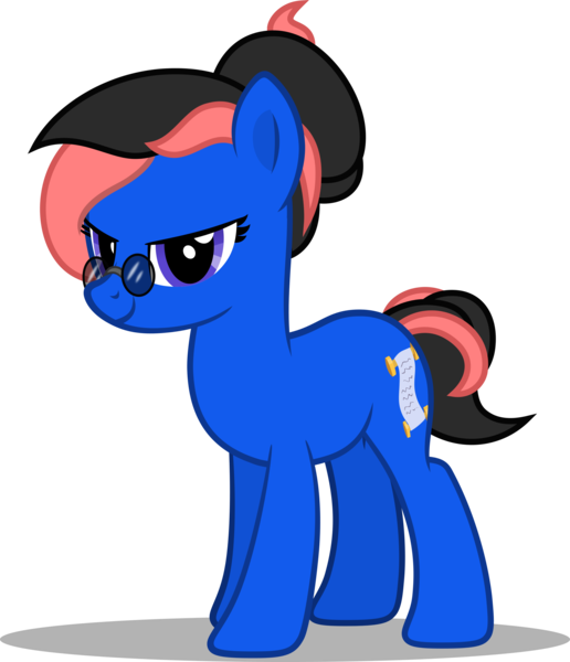 Size: 2578x3000 | Tagged: safe, artist:applec1234, deleted from derpibooru, derpibooru import, oc, oc:scribe pen, unofficial characters only, earth pony, pony, bedroom eyes, glasses, looking at you, show accurate, simple background, solo, transparent background, vector