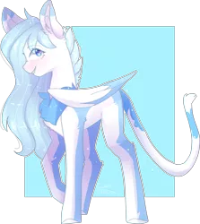 Size: 2402x2691 | Tagged: safe, artist:emily-826, derpibooru import, oc, oc:polar frost, unofficial characters only, pegasus, pony, augmented tail, chest fluff, female, high res, mare, simple background, solo, transparent background