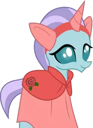 Size: 561x769 | Tagged: artist:frownfactory, changedling, changeling, cute, derpibooru import, diaocelles, fake cutie mark, fake ears, fake horn, fake tail, female, horse play, ocellus, safe, simple background, smiling, solo, svg, .svg available, transparent background, vector, wig