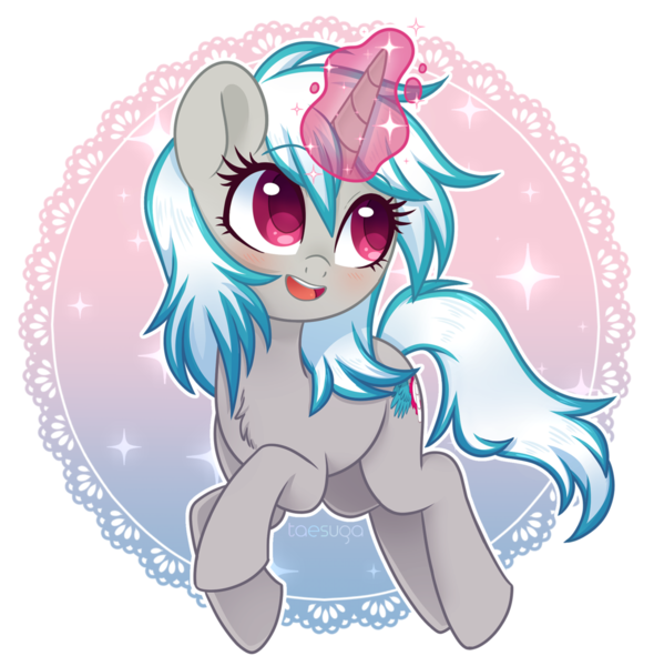 Size: 1024x1041 | Tagged: safe, artist:hawthornss, derpibooru import, oc, oc:windshear, unofficial characters only, unicorn, blushing, chest fluff, cute, female, magic, open mouth, simple background, solo, transparent background