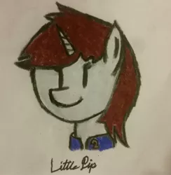 Size: 2208x2264 | Tagged: safe, artist:antique1899, derpibooru import, oc, oc:littlepip, unofficial characters only, pony, unicorn, fallout equestria, fanfic, bust, clothes, fanfic art, female, horn, mare, simple background, solo, traditional art, vault suit, white background