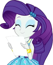 Size: 863x1058 | Tagged: safe, artist:thebarsection, derpibooru import, rarity, equestria girls, equestria girls series, clothes, cute, eyes closed, female, happy, simple background, smiling, solo, transparent background