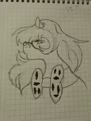 Size: 3456x4608 | Tagged: artist:trigo, derpibooru import, glasses, graph paper, oc, oc:nemo von silver, safe, solo, traditional art, unofficial characters only