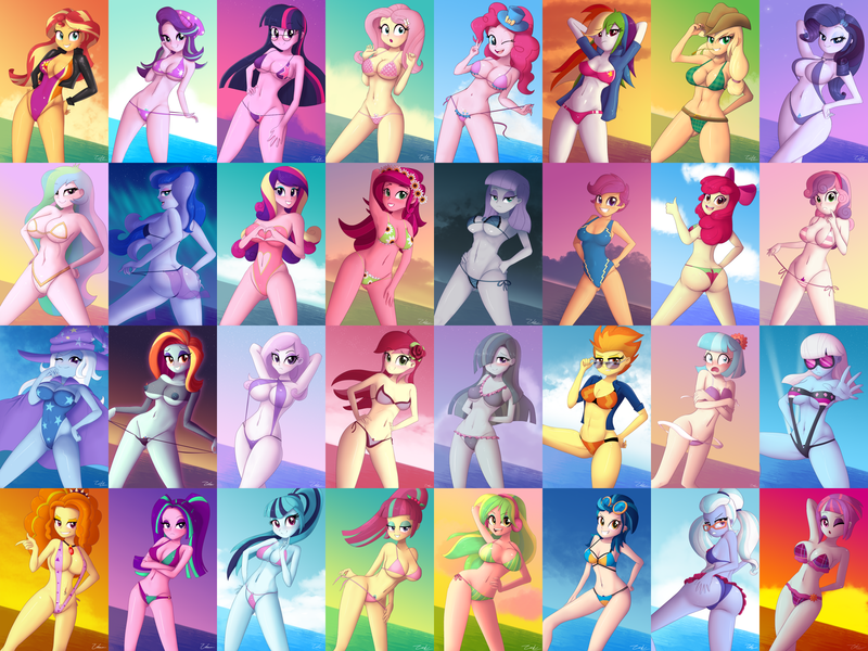 Size: 2880x2160 | Tagged: questionable, artist:zelc-face, derpibooru import, edit, edited edit, adagio dazzle, apple bloom, applejack, aria blaze, boulder (pet), coco pommel, fleur-de-lis, fluttershy, gloriosa daisy, indigo zap, lemon zest, marble pie, maud pie, photo finish, pinkie pie, princess cadance, princess celestia, princess luna, rainbow dash, rarity, roseluck, sassy saddles, sci-twi, scootaloo, sonata dusk, sour sweet, spitfire, starlight glimmer, sugarcoat, sunny flare, sunset shimmer, sweetie belle, trixie, twilight sparkle, equestria girls, friendship games, legend of everfree, mirror magic, rainbow rocks, spoiler:eqg specials, absolute cleavage, adorabloom, adoraflare, adorasexy, adorkable, adorkasexy, alternative cutie mark placement, angry, applejack's hat, arm behind back, arm behind head, armpits, ass, attached skirt, beach, beach babe, beanie, bedroom eyes, belly button, bellyring, bicolor swimsuit, big breasts, bikini, bikini babe, bikini bottom, black swimsuit, bloom butt, blue swimsuit, blushing, bow, breasts, busty adagio dazzle, busty apple bloom, busty applejack, busty aria blaze, busty coco pommel, busty fleur-de-lis, busty fluttershy, busty gloriosa daisy, busty indigo zap, busty lemon zest, busty marble pie, busty maud pie, busty photo finish, busty pinkie pie, busty princess cadance, busty princess celestia, busty princess luna, busty rainbow dash, busty rarity, busty roseluck, busty sassy saddles, busty scootaloo, busty sonata dusk, busty sour sweet, busty spitfire, busty starlight glimmer, busty sugarcoat, busty sunny flare, busty sunset shimmer, busty sweetie belle, busty trixie, busty twilight sparkle, butt freckles, buttcrack, c:, cape, cleavage, clothes, cocobetes, collage, commission, cowboy hat, cropped, crossed arms, crotchmark, crystal prep shadowbolts, curvy, cute, cutealoo, cutedance, cutefire, cutie mark, cutie mark crusaders, cutie mark on equestria girl, cutie mark swimsuit, daisybetes, day, dean cadance, diapinkes, diasweetes, diatrixes, dimples of venus, embarrassed, embarrassed nude exposure, equestria girls-ified, eye candy, female, females only, fishnets, fleurabetes, flower, flower in hair, freckles, frilled swimsuit, frown, gem, glasses, glimmerbetes, grin, hair over one eye, hand on hip, hat, headband, heart, heart hands, high res, hips, humane five, humane seven, humane six, i can't believe it's not sci-twi, jackabetes, jacket, jeweled swimsuit, jewelry, leather jacket, lidded eyes, looking at you, looking back, makeup, marblebetes, moonbutt, mountain of tags, navel cutout, necklace, night, nipples, nudity, ocean, older, older apple bloom, older scootaloo, older sweetie belle, one eye closed, one-piece swimsuit, orange swimsuit, peace sign, piercing, pink swimsuit, praise the sun, principal cadance, principal celestia, purple swimsuit, raribetes, rarihips, rear view, red swimsuit, resting bitch face, ring, rose, sassybetes, seductive look, seductive pose, see-through, sexy, sexy saddles, shadow five, shimmerbetes, shyabetes, side-tie bikini, sideboob, siren gem, sisters, skirt, skirt lift, sling bikini, small breasts, smiling, sonatabetes, strapless bikini, string bikini, striped swimsuit, stupid sexy adagio dazzle, stupid sexy apple bloom, stupid sexy applejack, stupid sexy aria blaze, stupid sexy celestia, stupid sexy coco pommel, stupid sexy dazzlings, stupid sexy fleur-de-lis, stupid sexy fluttershy, stupid sexy gloriosa daisy, stupid sexy indigo zap, stupid sexy lemon zest, stupid sexy marble pie, stupid sexy maud pie, stupid sexy pinkie, stupid sexy princess cadance, stupid sexy princess luna, stupid sexy rainbow dash, stupid sexy rarity, stupid sexy roseluck, stupid sexy sassy, stupid sexy scootaloo, stupid sexy shadow five, stupid sexy sonata dusk, stupid sexy sour sweet, stupid sexy spitfire, stupid sexy starlight glimmer, stupid sexy sugarcoat, stupid sexy sunny flare, stupid sexy sunset shimmer, stupid sexy sweetie belle, stupid sexy trixie, stupid sexy twilight, sugarcheeks, sunglasses, sunset, surprised, swimsuit, teasing, the dazzlings, thick, thighs, thong swimsuit, thumbs up, top hat, tricolor swimsuit, trixie's cape, trixie's hat, twiabetes, twilight's professional glasses, unamused, underass, underboob, undressing, untied bikini, vice principal luna, wall of tags, wardrobe malfunction, water, wedding ring, wedgie, wide hips, wink, wonderbolts swimsuit, zelc-face's swimsuits, zestabetes