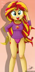 Size: 645x1321 | Tagged: suggestive, artist:the-butch-x, derpibooru import, edit, editor:slayerbvc, sunset shimmer, equestria girls, rainbow rocks, beautiful x, both cutie marks, breasts, clothes, cutie mark, cutie mark background, cutie mark on equestria girl, female, legs, nail polish, no pants, pajamas, panties, peace sign, pink underwear, solo, solo female, underwear