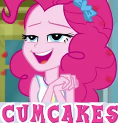 Size: 642x669 | Tagged: suggestive, derpibooru import, edit, edited screencap, screencap, pinkie pie, equestria girls, equestria girls series, super squad goals, caption, cropped, expand dong, exploitable meme, image macro, meme