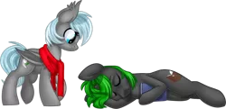 Size: 1024x494 | Tagged: safe, artist:kellythedrawinguni, derpibooru import, oc, oc:intrepid scholar, oc:winter rose, unofficial characters only, bat pony, pony, unicorn, book, clothes, female, male, mare, scarf, simple background, stallion, transparent background