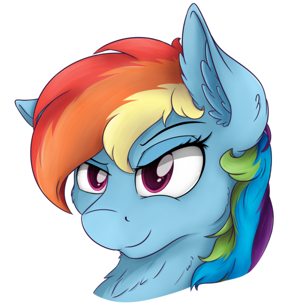 Size: 1800x1800 | Tagged: safe, artist:check3256, derpibooru import, rainbow dash, chest fluff, ear fluff, fluffy, simple background, solo, transparent background, white outline