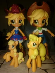 Size: 2448x3264 | Tagged: safe, artist:kenuma, derpibooru import, applejack, pony, equestria girls, blind bag, collection, doll, equestria girls minis, human ponidox, irl, jackletree, multeity, photo, self ponidox, toy