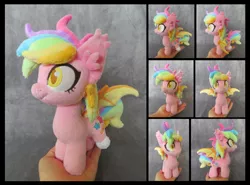 Size: 4871x3599 | Tagged: safe, artist:fireflytwinkletoes, derpibooru import, oc, oc:paper stars, bat pony, pony, amputee, bandage, female, irl, mare, missing limb, photo, plushie, solo, stump