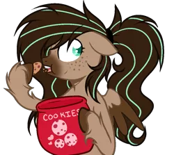 Size: 921x821 | Tagged: safe, artist:mintoria, derpibooru import, oc, oc:mint, pegasus, pony, base used, cookie, dexterous hooves, female, food, mare, simple background, solo, transparent background