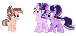 Size: 1680x816 | Tagged: safe, artist:thesmall-artist, derpibooru import, starlight glimmer, oc, oc:magic galaxy, oc:magic shine, pony, unicorn, colt, magical lesbian spawn, male, offspring, parent:starlight glimmer, parent:sunburst, parent:twilight sparkle, parents:starburst, parents:twistarlight, simple background, transparent background