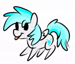 Size: 754x645 | Tagged: safe, artist:jen neigh, derpibooru import, oc, oc:frostyee, unofficial characters only, pegasus, pony, cute, male, simple background, solo, stallion, tongue out, white background