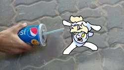 Size: 500x281 | Tagged: artist:nootaz, derpibooru import, noot abuse, oc, oc:nootaz, pepsi, ponified animal photo, safe, soda, unofficial characters only