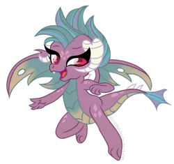 Size: 1024x962 | Tagged: artist:ipandacakes, derpibooru import, dragon, female, oc, oc:haze, offspring, parent:garble, parent:princess ember, parents:emble, safe, simple background, solo, transparent background