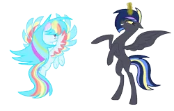 Size: 1174x752 | Tagged: safe, artist:thesmall-artist, derpibooru import, oc, oc:colour sparkling, oc:sparkle dash, unofficial characters only, alicorn, pony, magical lesbian spawn, nightmare form, offspring, parent:rainbow dash, parent:twilight sparkle, parents:twidash, rainbow power, simple background, transparent background