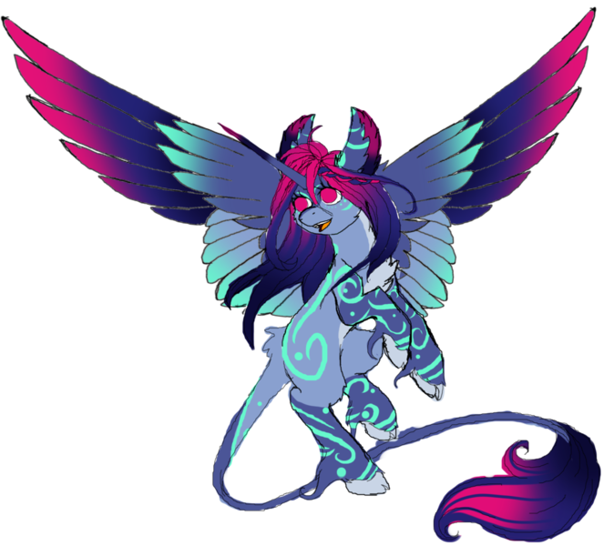 Size: 1024x927 | Tagged: safe, artist:absolitedisaster08, derpibooru import, oc, oc:neon hue, alicorn, pony, colored wings, female, mare, simple background, solo, transparent background