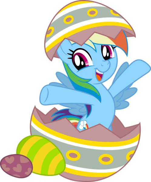 Size: 7000x8440 | Tagged: safe, artist:luckreza8, derpibooru import, rainbow dash, surprise, pegasus, pony, absurd resolution, cute, dashabetes, easter, easter egg, female, holiday, mare, simple background, transparent background, vector