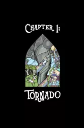 Size: 714x1080 | Tagged: safe, artist:tswt, derpibooru import, applejack, fluttershy, zecora, pony, comic:friendship update, canterlot, comic, stained glass, tornado