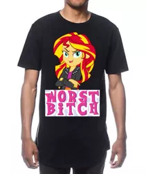 Size: 737x875 | Tagged: safe, derpibooru import, sunset shimmer, equestria girls, abuse, caption, clothes, downvote bait, expand dong, exploitable meme, image macro, meme, shimmerbuse, shirt, t-shirt, vulgar, worst human, worst pony